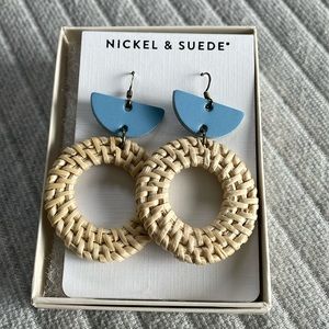 Nickel & Suede Clear Skies Earring